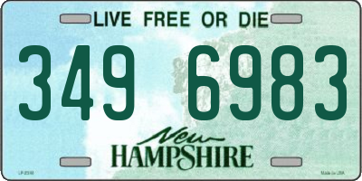 NH license plate 3496983