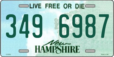 NH license plate 3496987