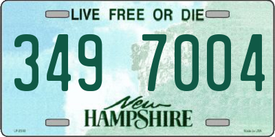 NH license plate 3497004