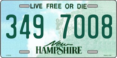 NH license plate 3497008