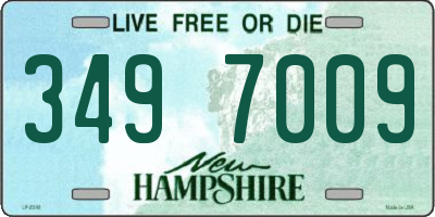 NH license plate 3497009