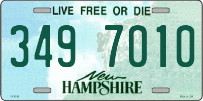 NH license plate 3497010
