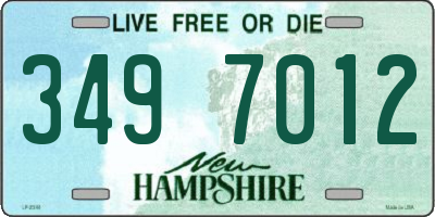 NH license plate 3497012