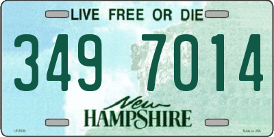 NH license plate 3497014