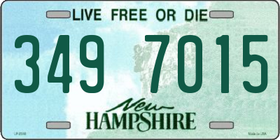 NH license plate 3497015