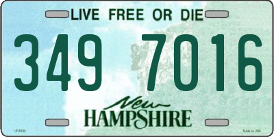 NH license plate 3497016
