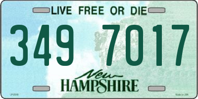 NH license plate 3497017