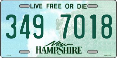 NH license plate 3497018