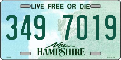 NH license plate 3497019