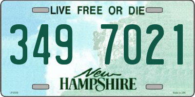 NH license plate 3497021