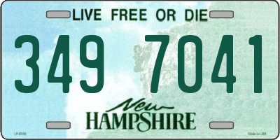 NH license plate 3497041