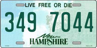 NH license plate 3497044