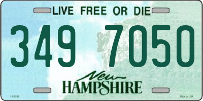NH license plate 3497050