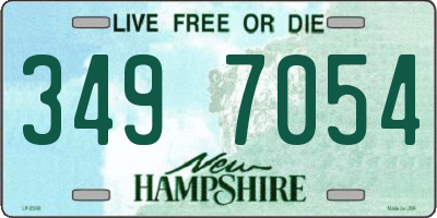NH license plate 3497054