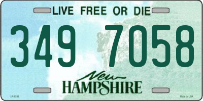 NH license plate 3497058