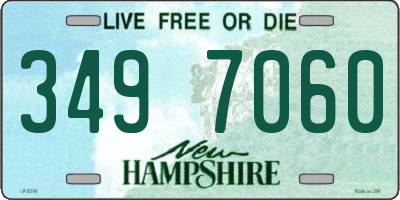 NH license plate 3497060