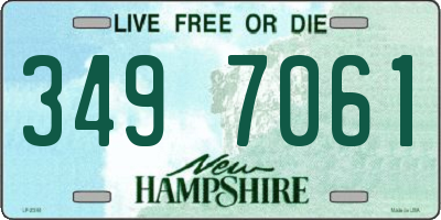 NH license plate 3497061