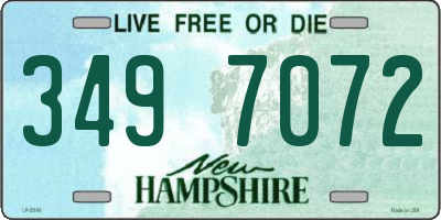 NH license plate 3497072