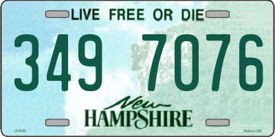 NH license plate 3497076