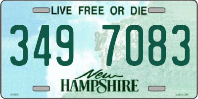 NH license plate 3497083