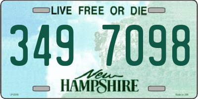 NH license plate 3497098