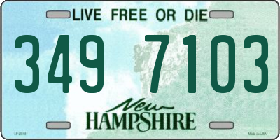 NH license plate 3497103