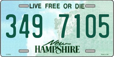 NH license plate 3497105