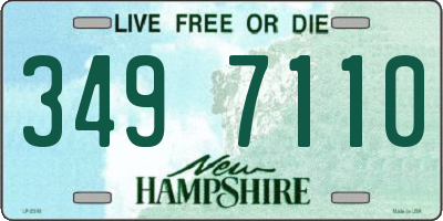 NH license plate 3497110