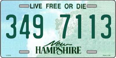 NH license plate 3497113