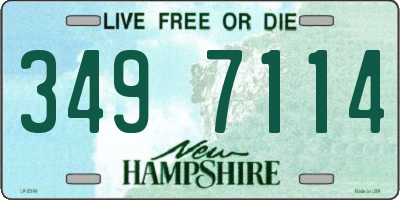 NH license plate 3497114