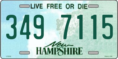 NH license plate 3497115