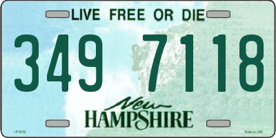 NH license plate 3497118