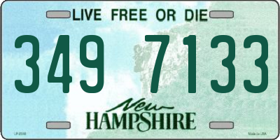 NH license plate 3497133