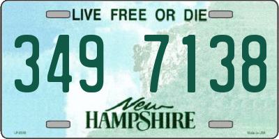 NH license plate 3497138