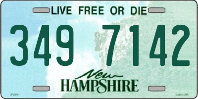 NH license plate 3497142