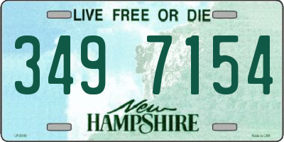 NH license plate 3497154