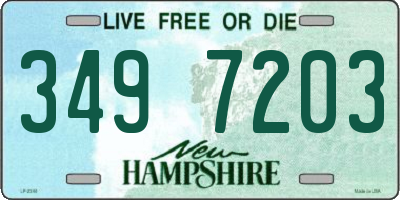 NH license plate 3497203