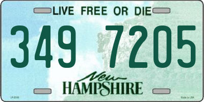 NH license plate 3497205