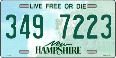 NH license plate 3497223