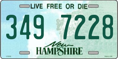 NH license plate 3497228