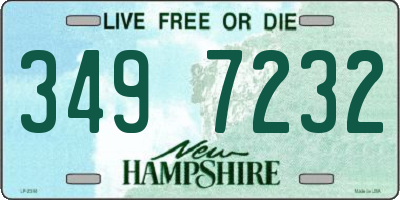 NH license plate 3497232