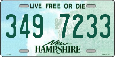 NH license plate 3497233