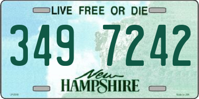 NH license plate 3497242