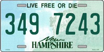 NH license plate 3497243