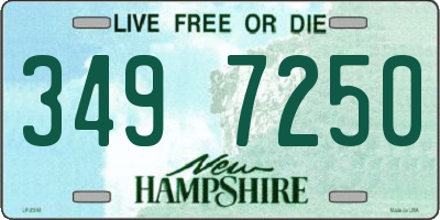 NH license plate 3497250