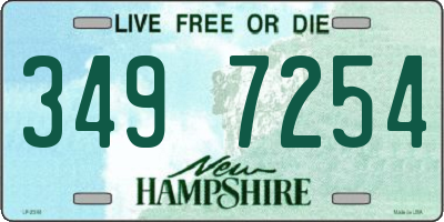NH license plate 3497254