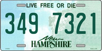 NH license plate 3497321