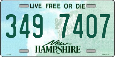 NH license plate 3497407