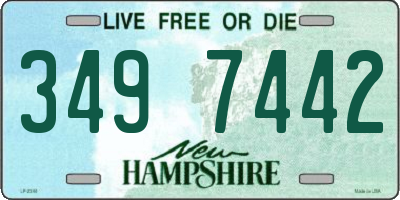 NH license plate 3497442