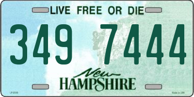 NH license plate 3497444